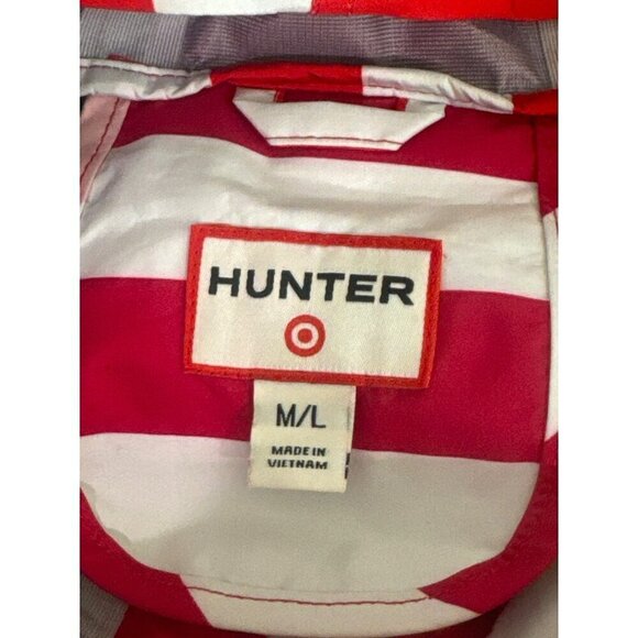 HUNTER for Target Limited Edition Rain Poncho Red/White/Pink Size M/L NWOT - Picture 5 of 6